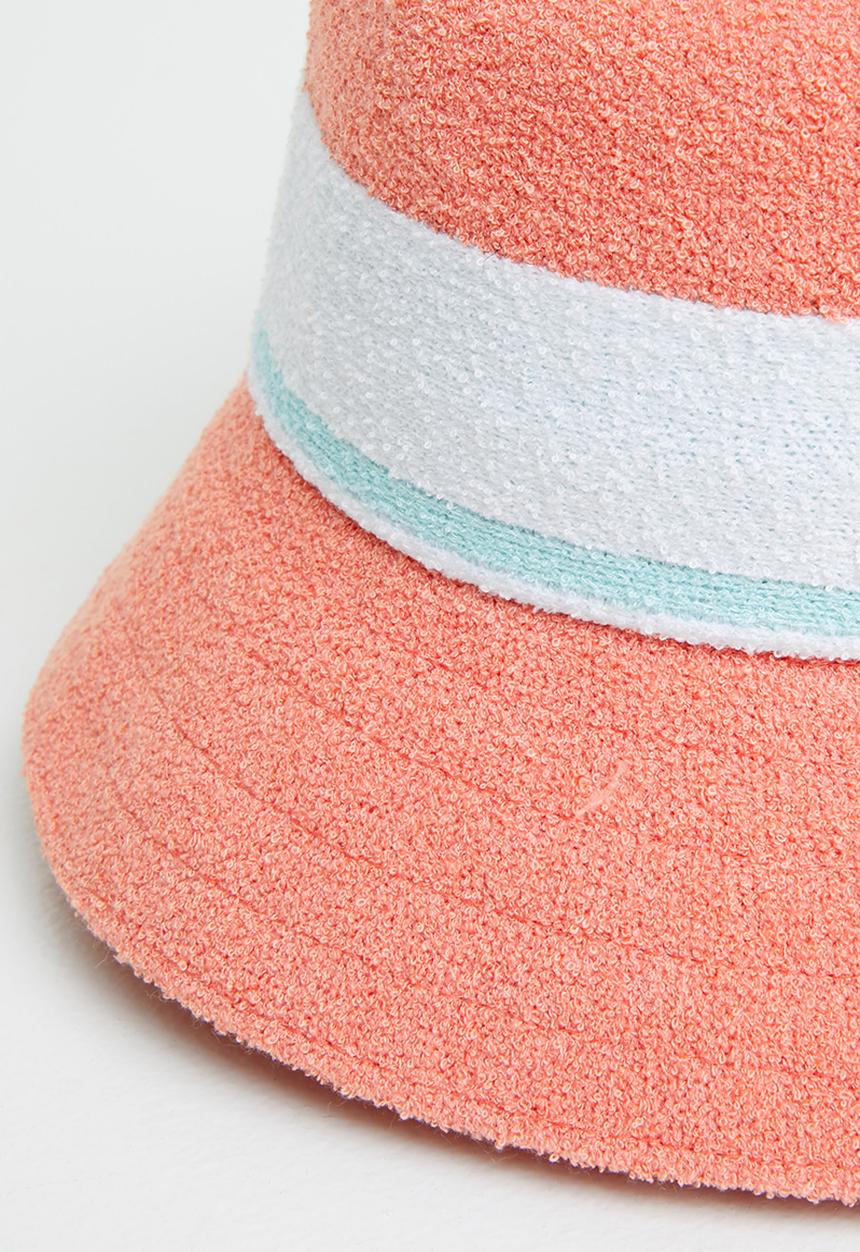 Kangol Headwear Originals - Bermuda stripe bucket - peach
