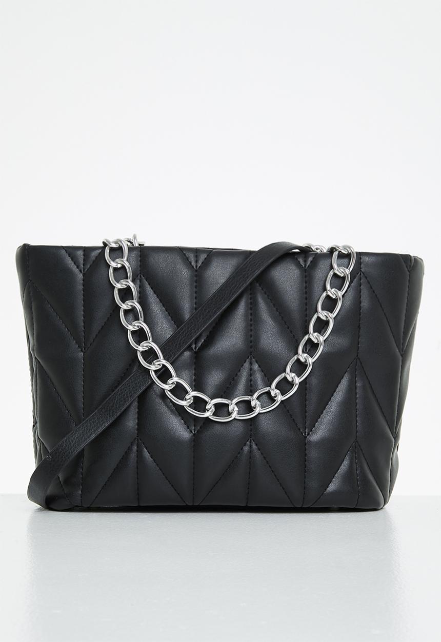 Trendyol - Quilted tote bag - black