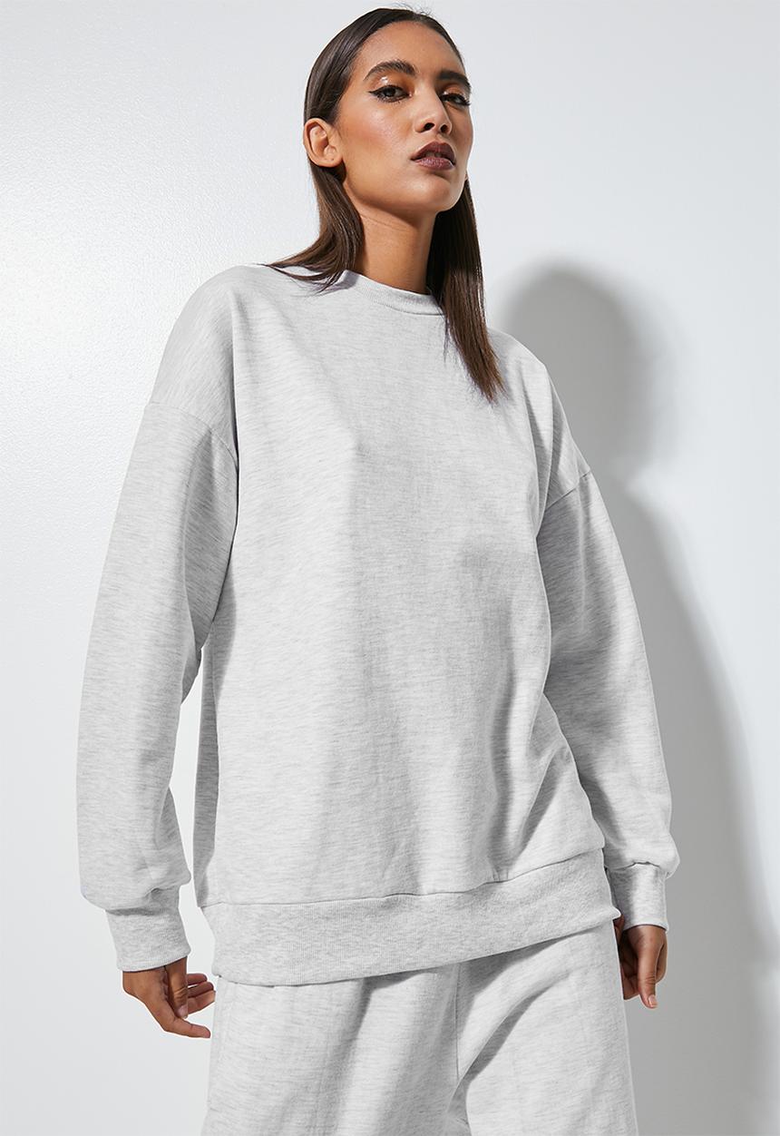 Superbalist - Slouch crew neck - ice melange