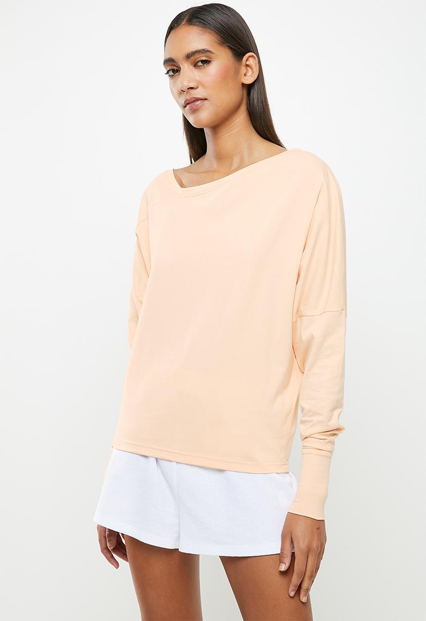 STRONG by T-Shirt Bed Co. - Cold shoulder long sleeve tee - pink 