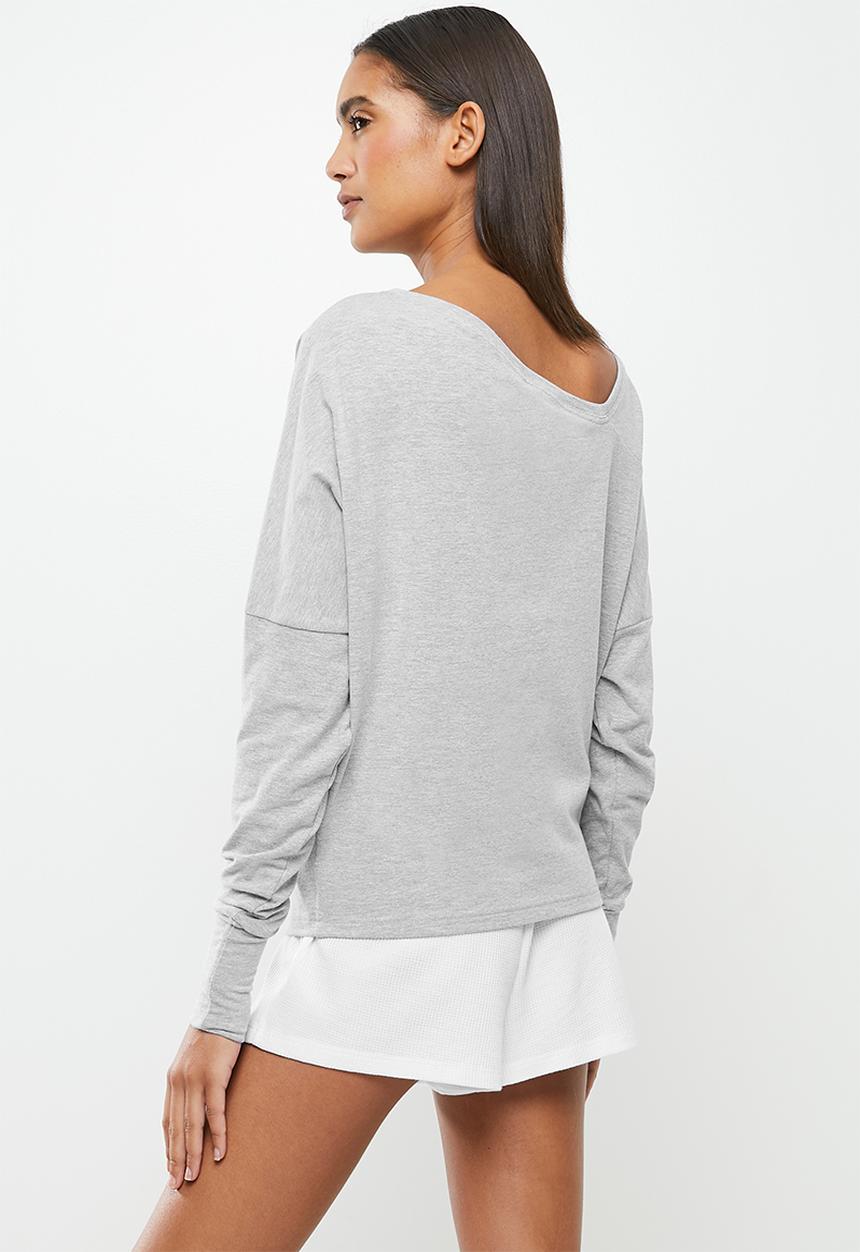 STRONG by T-Shirt Bed Co. - Cold shoulder longsleeve tee - grey