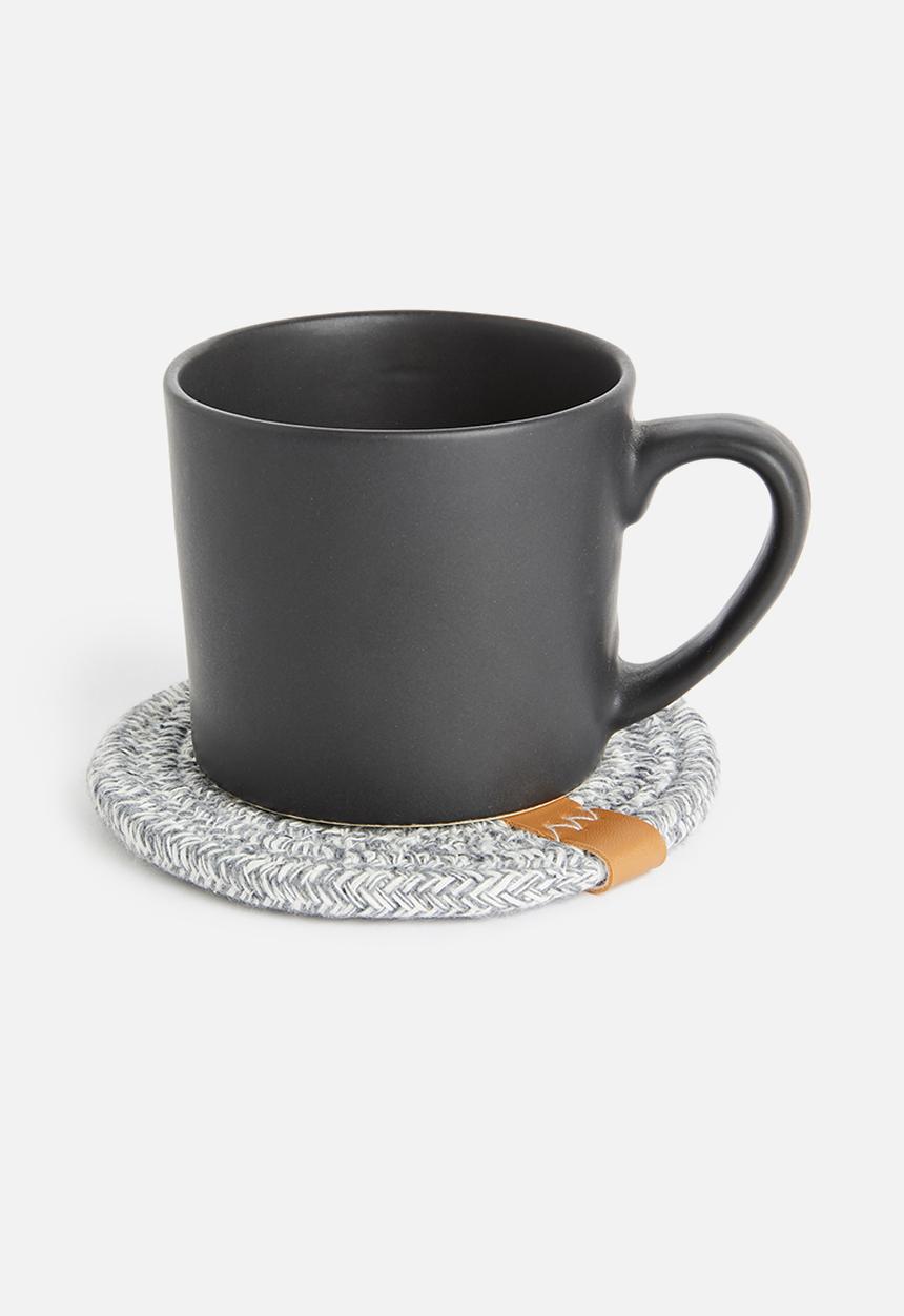 Sixth Floor - Dipuo rope coaster set of 6 - Dove Grey