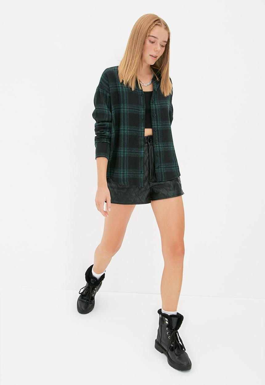 Trendyol - Plaid shirt  - green