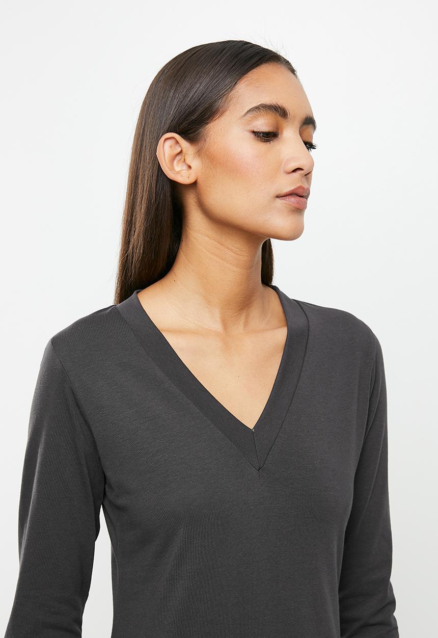 STRONG by T-Shirt Bed Co. - Morden maxi long sleeeve - deep charcoal
