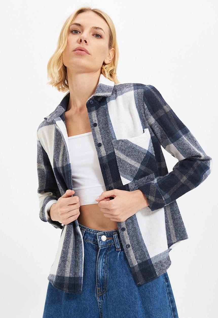 Trendyol - Plaid shirt - blue