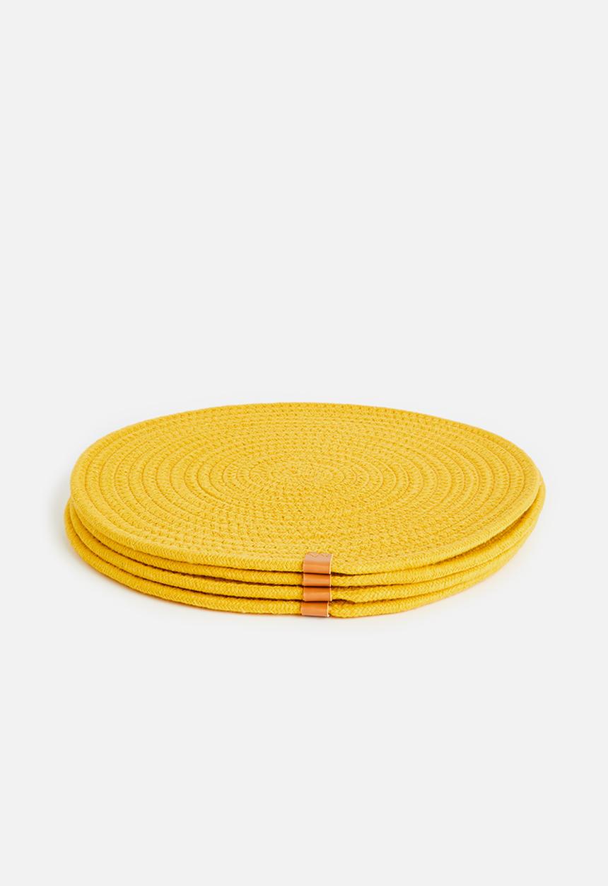 Sixth Floor - Dipuo rope placemat set of 4-sunshine