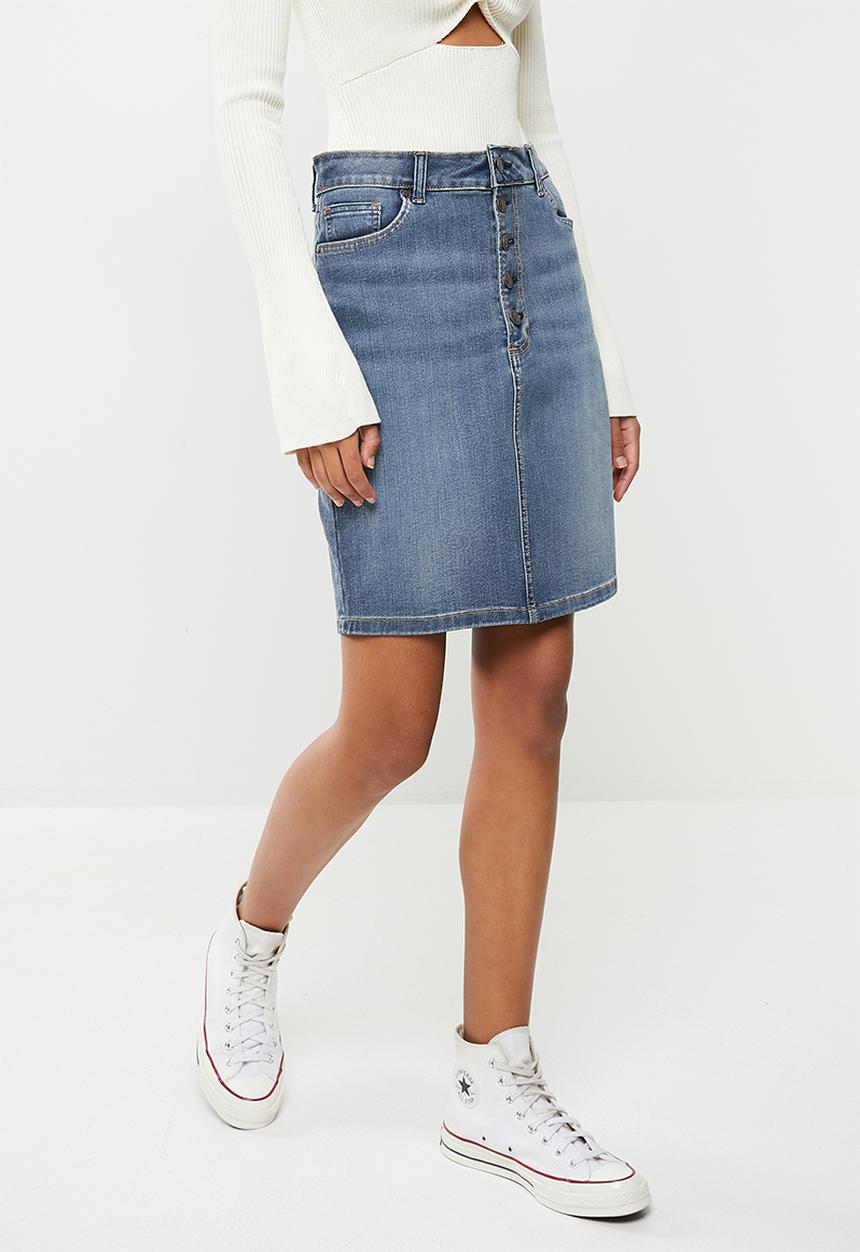GUESS - Deha midi skirt - mid wash