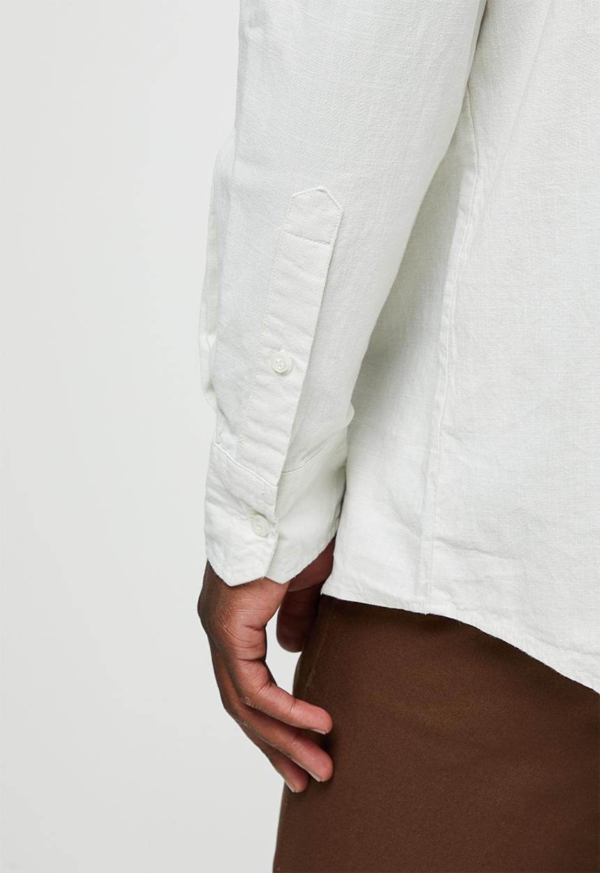 Lark & Crosse - Regular fit textured shirt - light grey