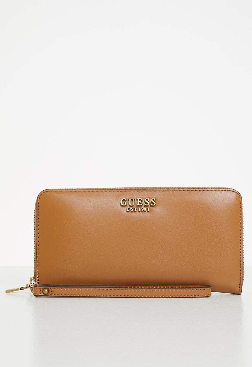 GUESS - Laurel slg large zip around - brown 