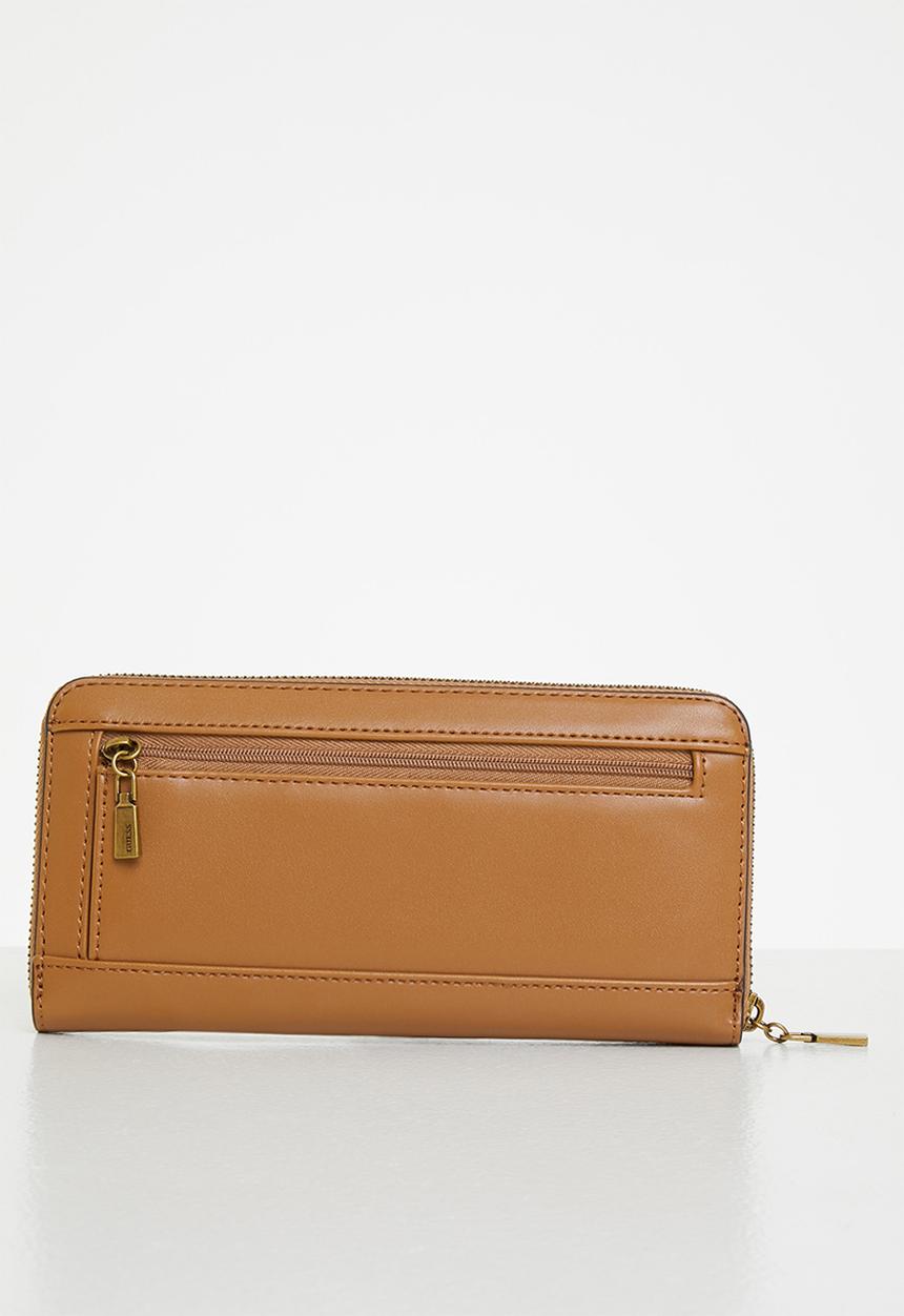 GUESS - Laurel slg large zip around - brown 