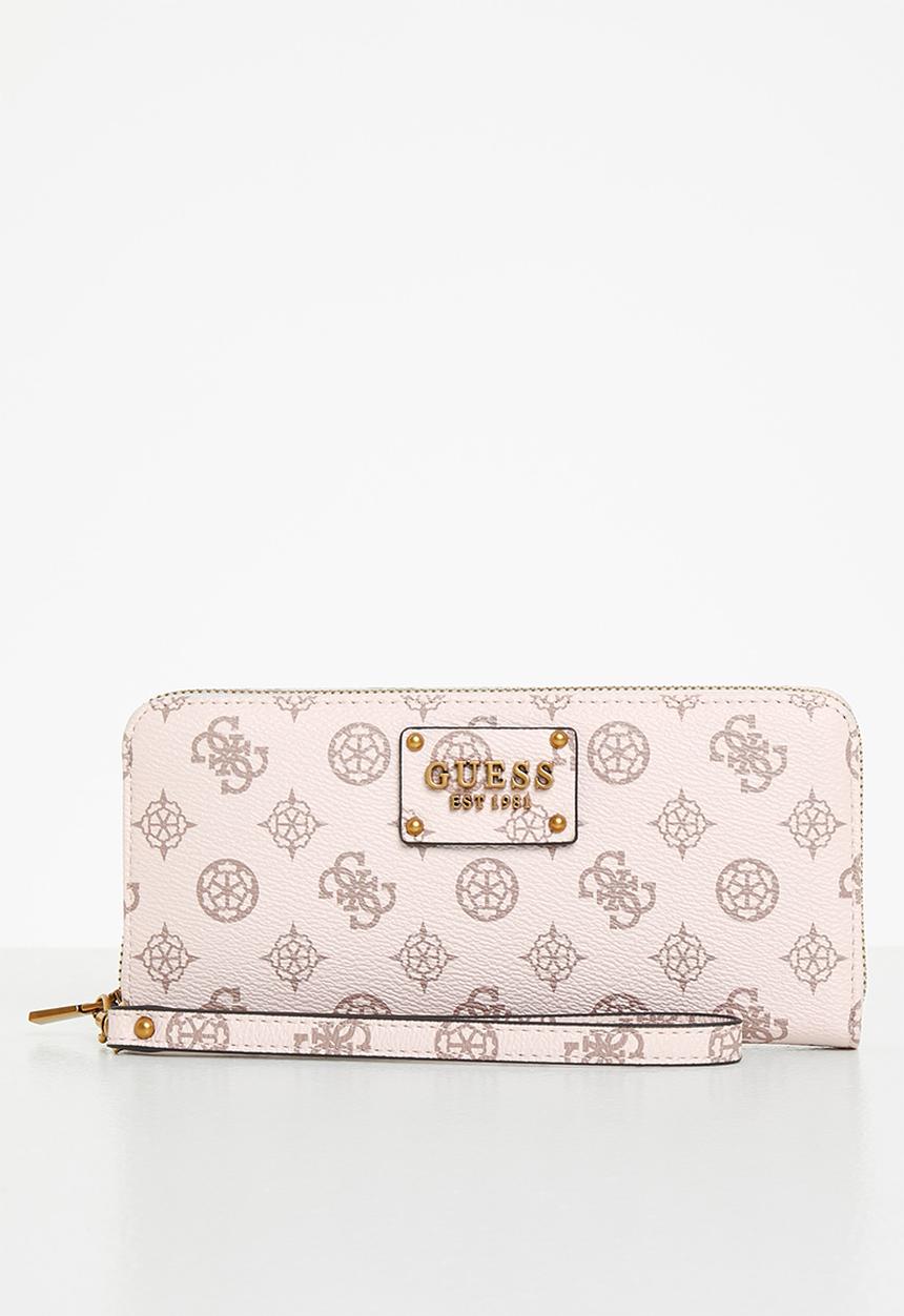 GUESS - Centre stage slg large zip around - light pink