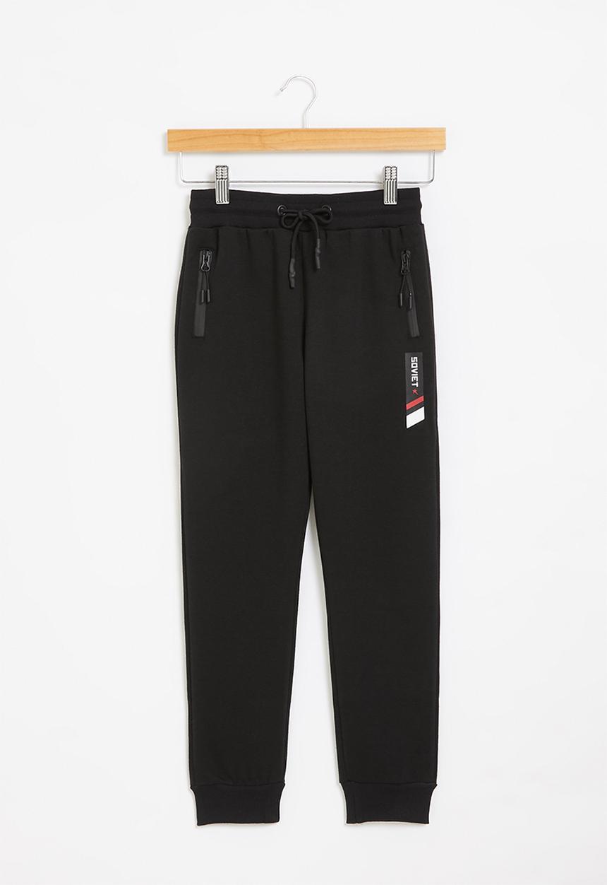 SOVIET - B brookstone boys track pants  - black