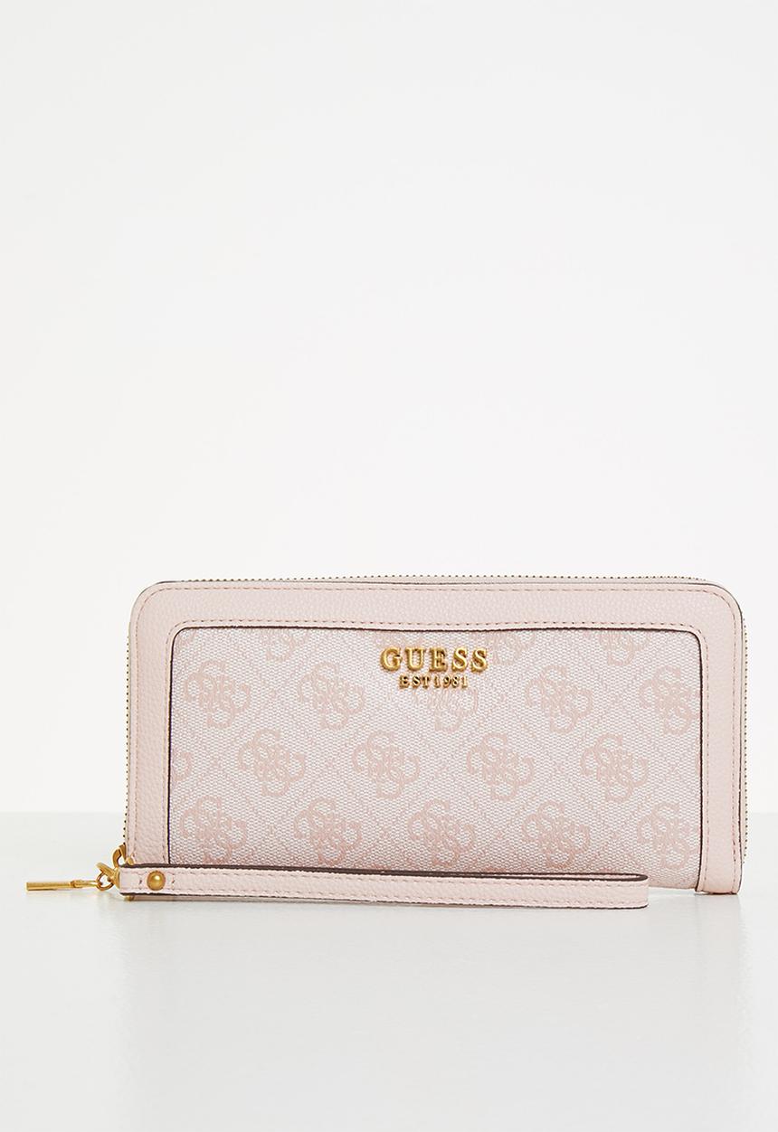 GUESS - Zadie logo slg lrg zip around - light rose 