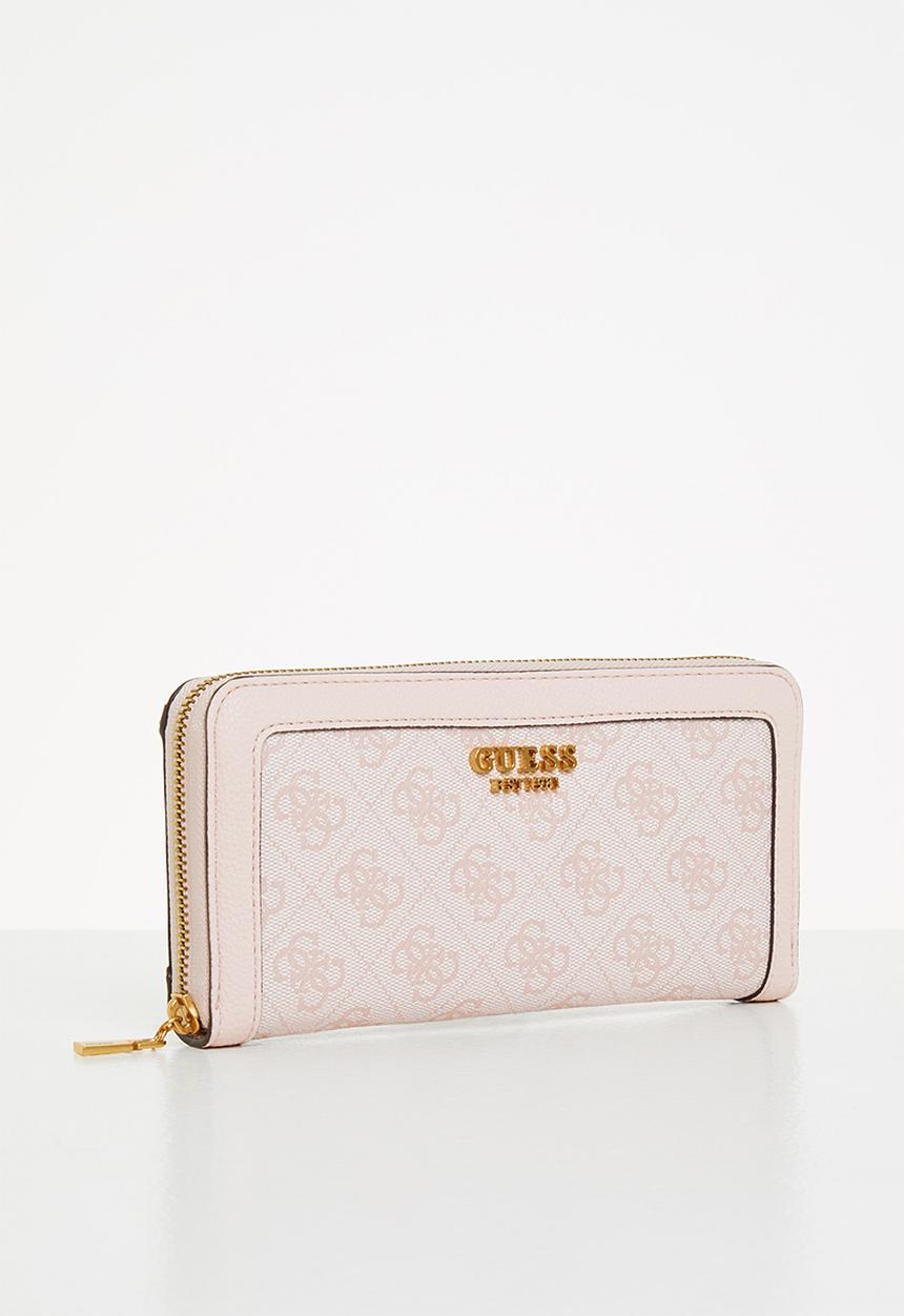 GUESS - Zadie logo slg lrg zip around - light rose 