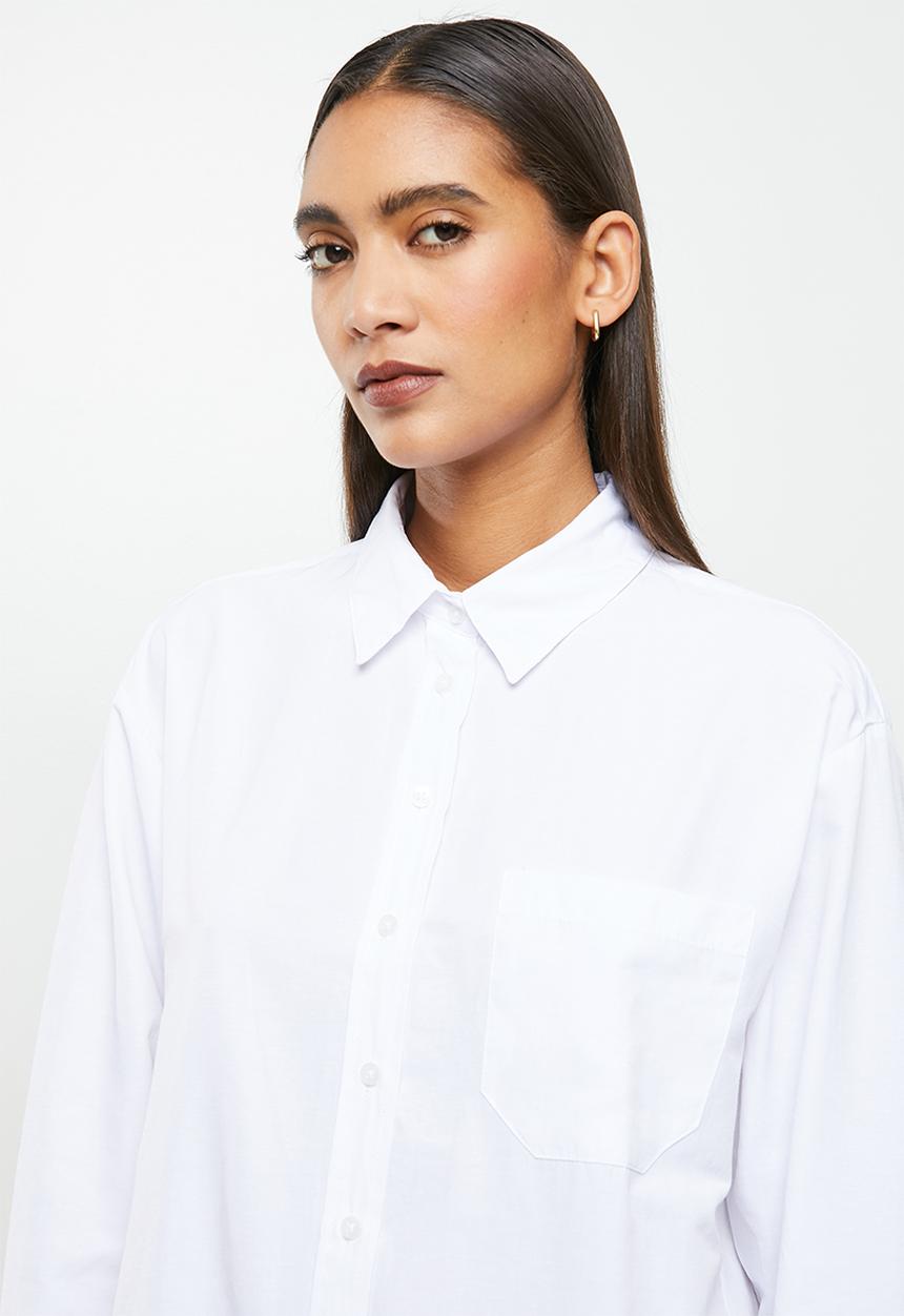 Trendyol - Boyfriend shirt - white