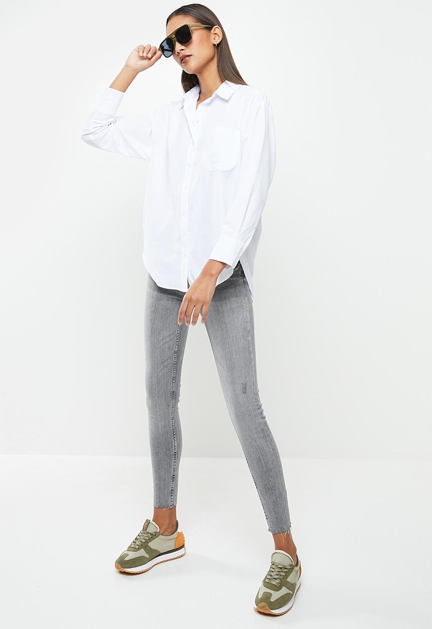 Trendyol - Boyfriend shirt - white