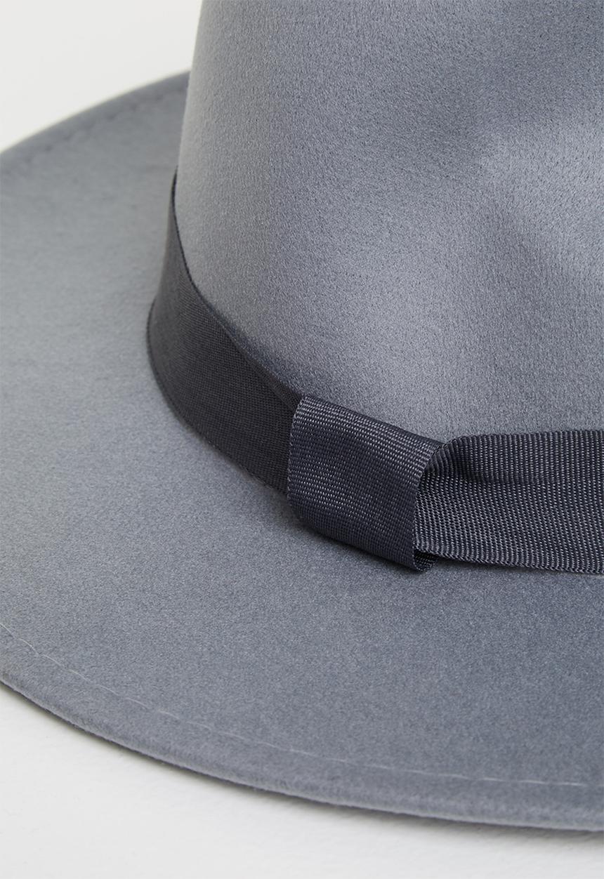 edit - Wide brim fedora - grey