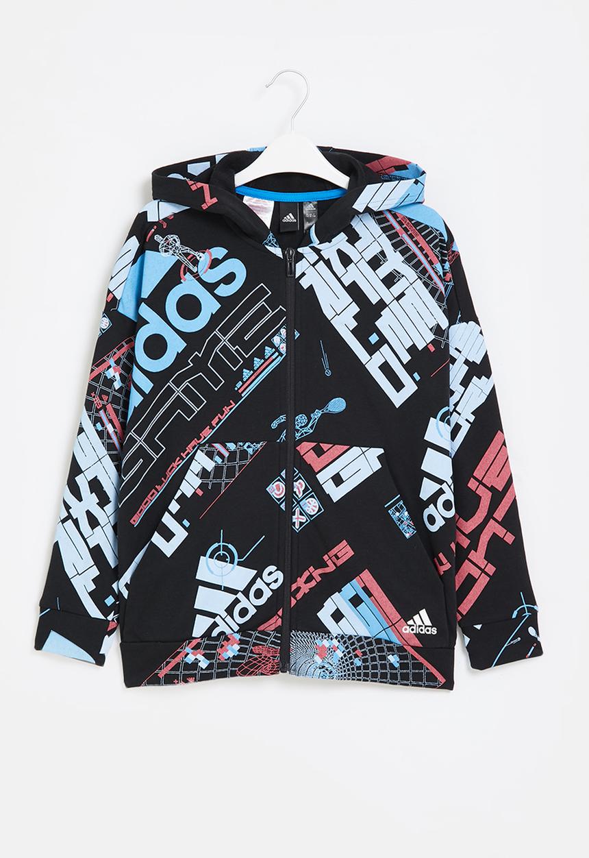 adidas Originals - U arkd3 fz hoodie - black, blue & red  