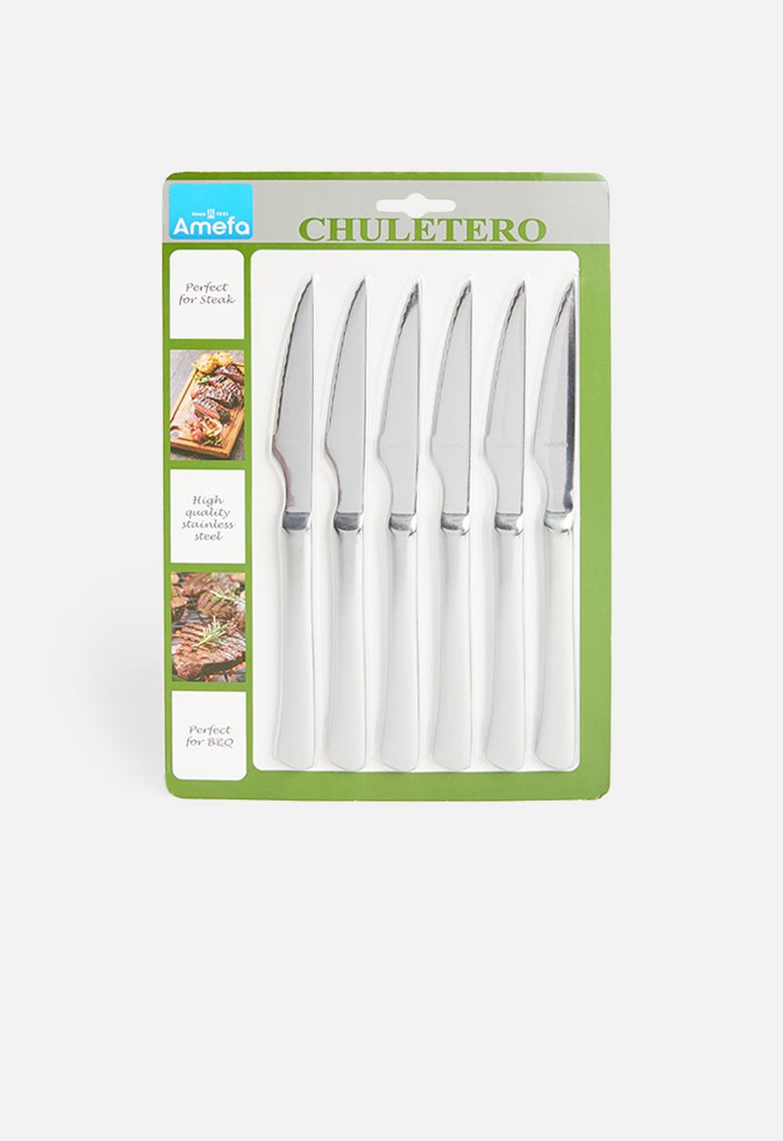 Amefa - Chuletero steak knives set of 6 - stainless steel