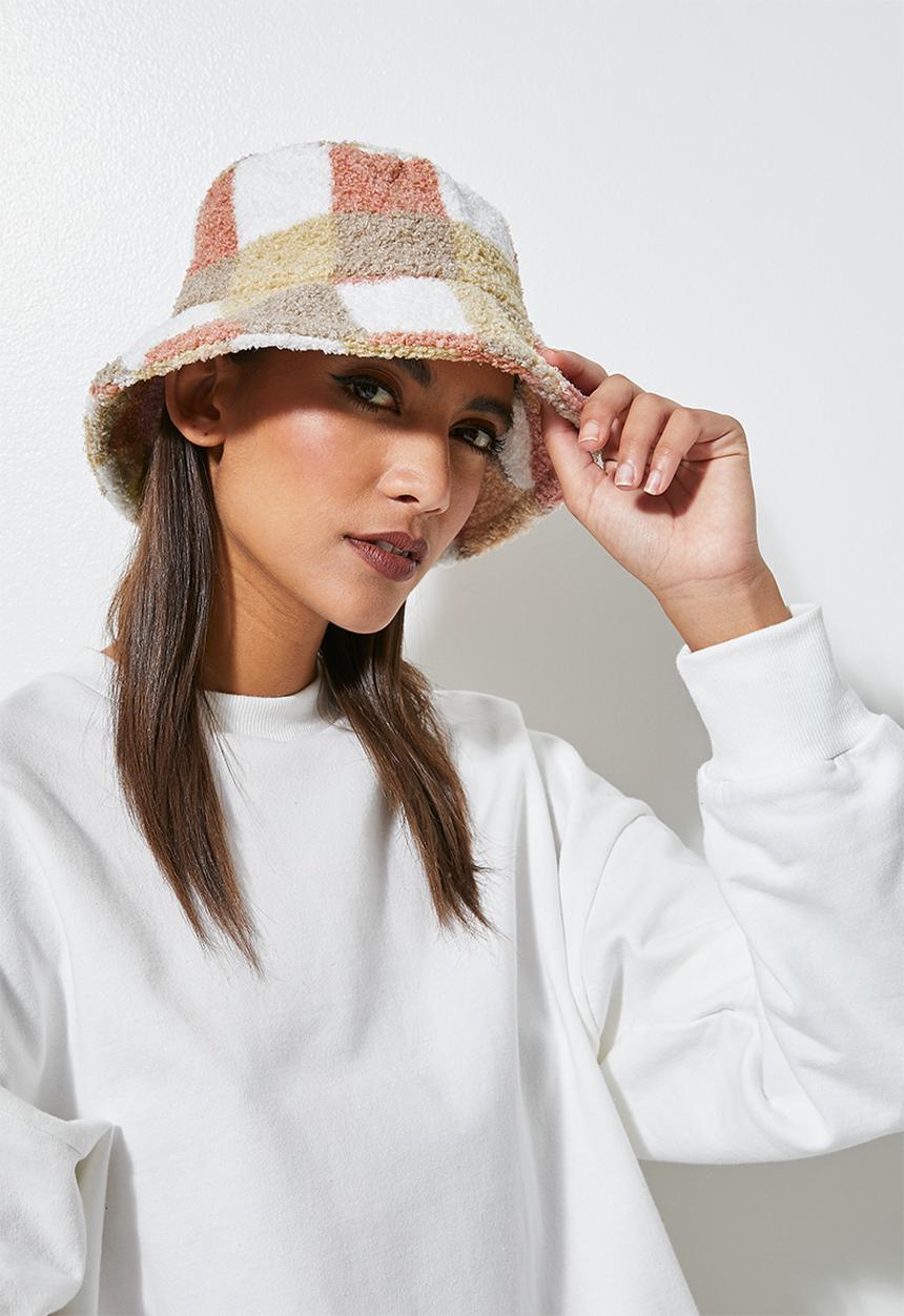 Superbalist - Colourblock sherpa bucket hat - multi