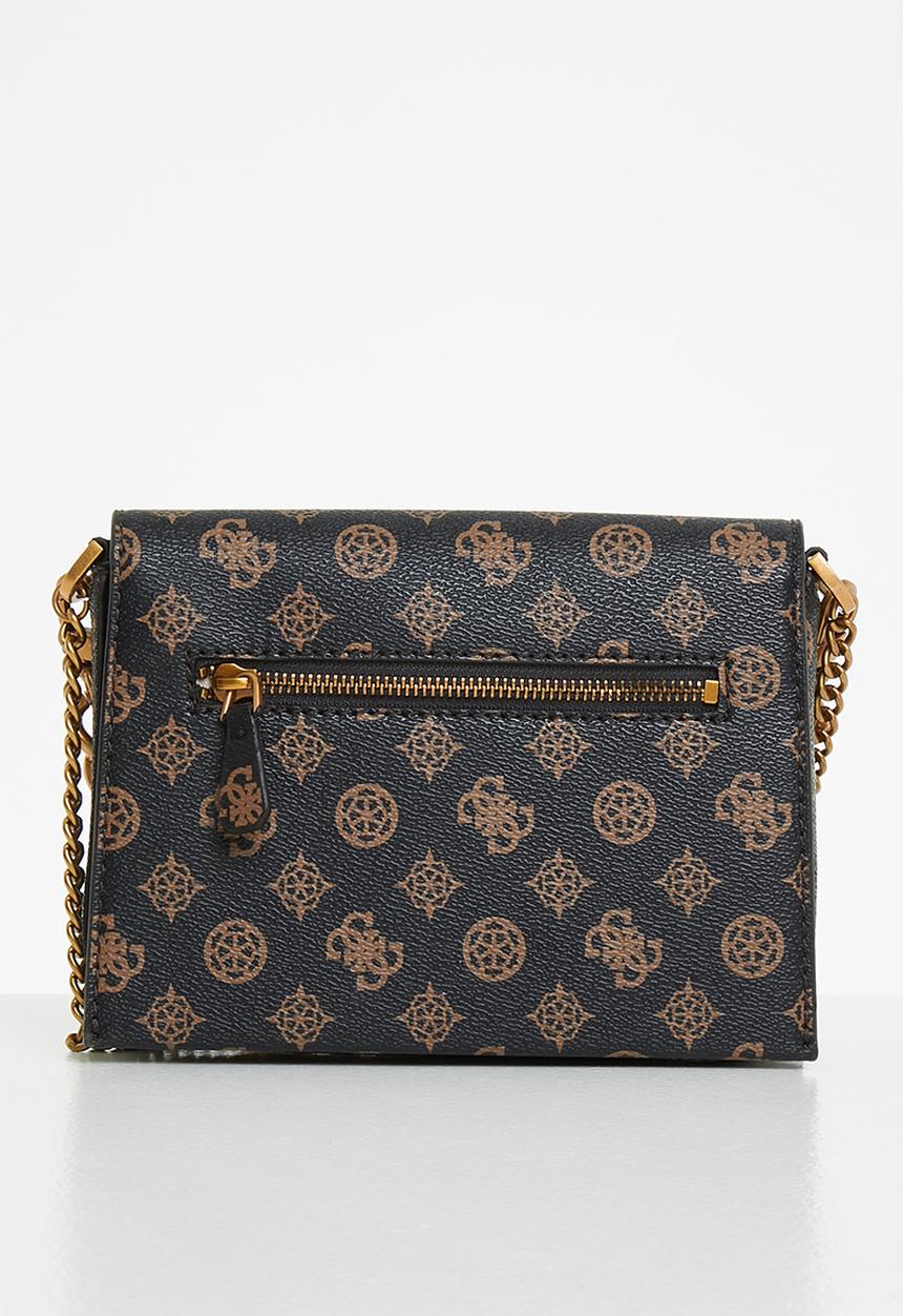 GUESS - Centre stage crossbody flap - mocha 