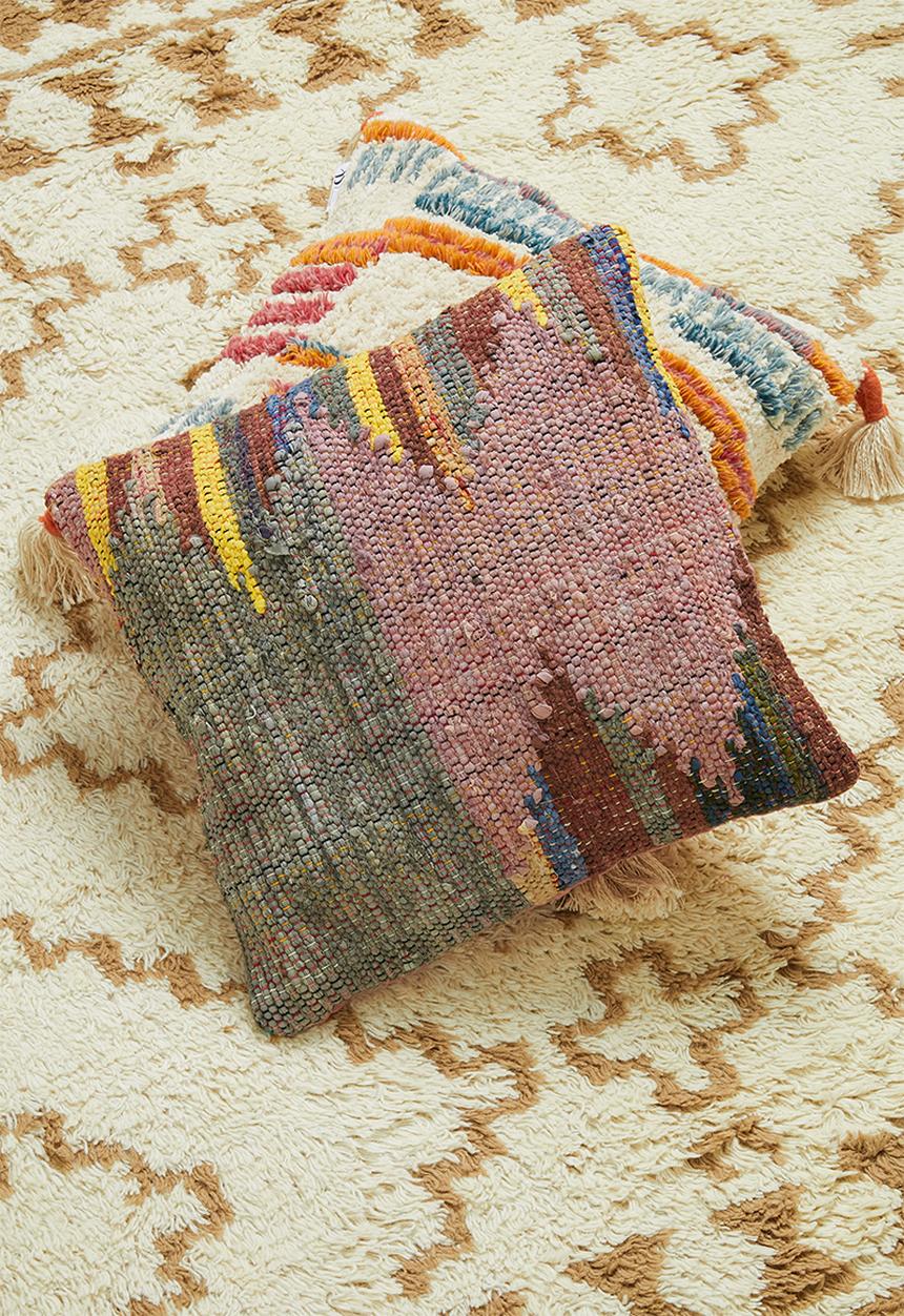 Sixth Floor - Nobu chindi cushion cover - multi