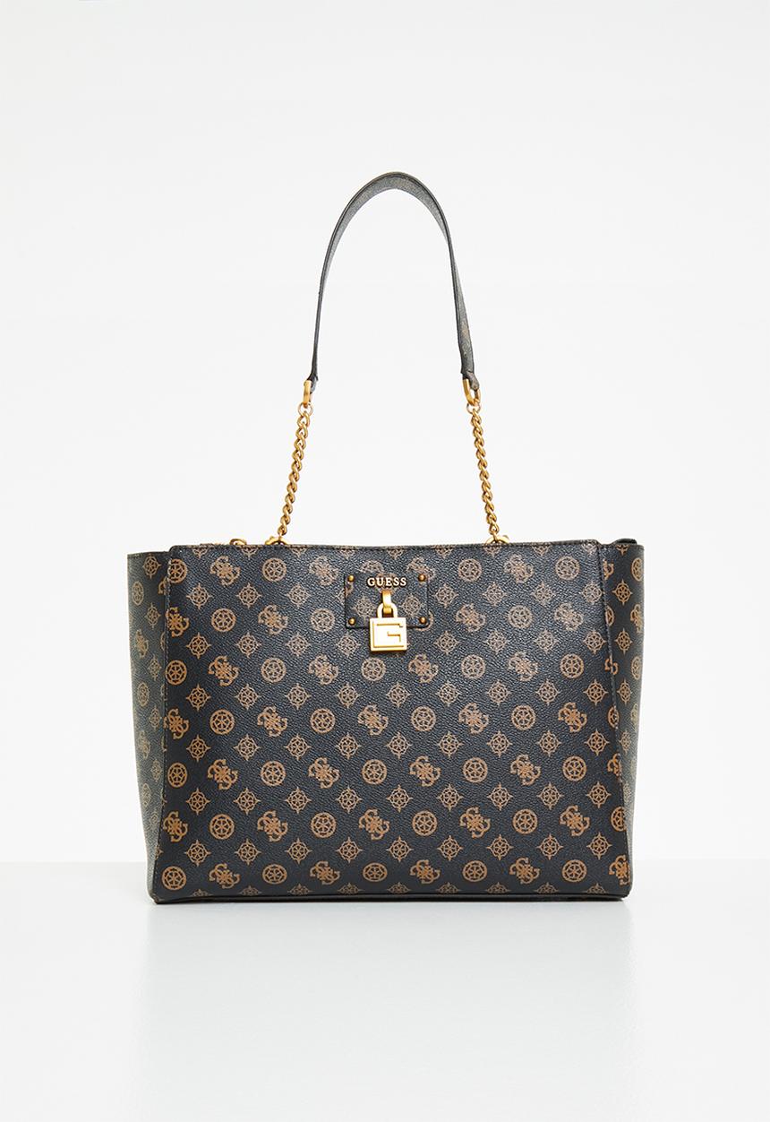 GUESS - Centre stage society tote - mocha logo