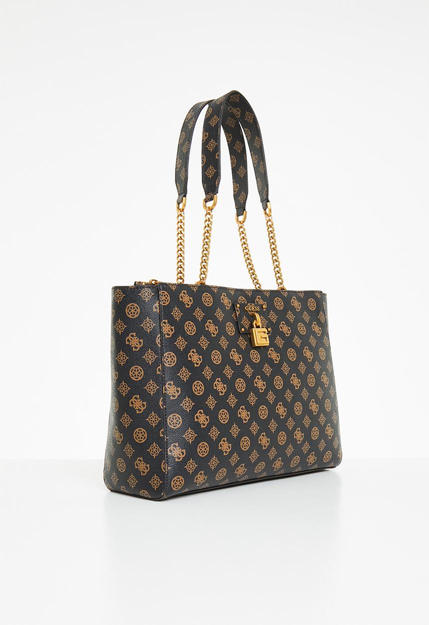 GUESS - Centre stage society tote - mocha logo