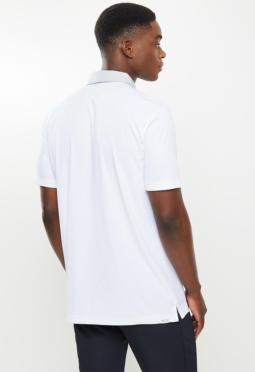 PUMA - Gamer Men's Golf Polo Shirt - Bright White-high rise
