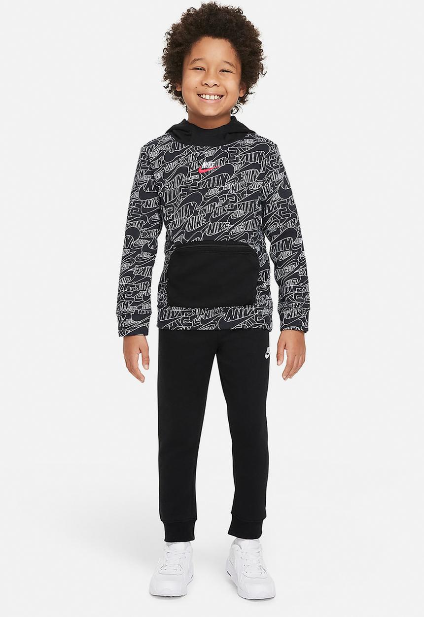 Nike - Nkb b nsw nike read aop hoodie - black