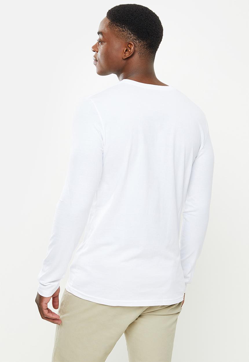 Original Penguin - Long sleeve embroidered logo - bright white