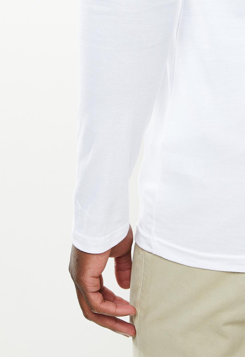Original Penguin - Long sleeve embroidered logo - bright white