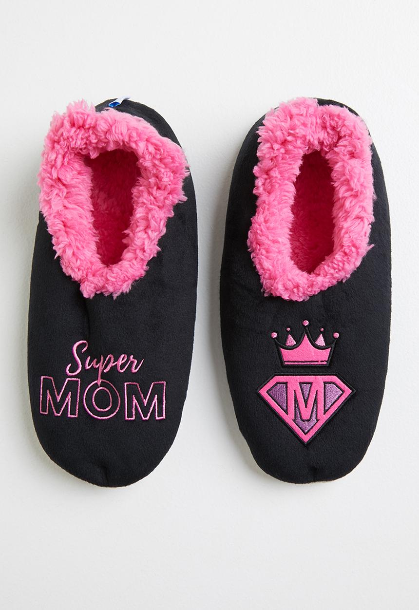 snoozies!® - Super mom slipper - black