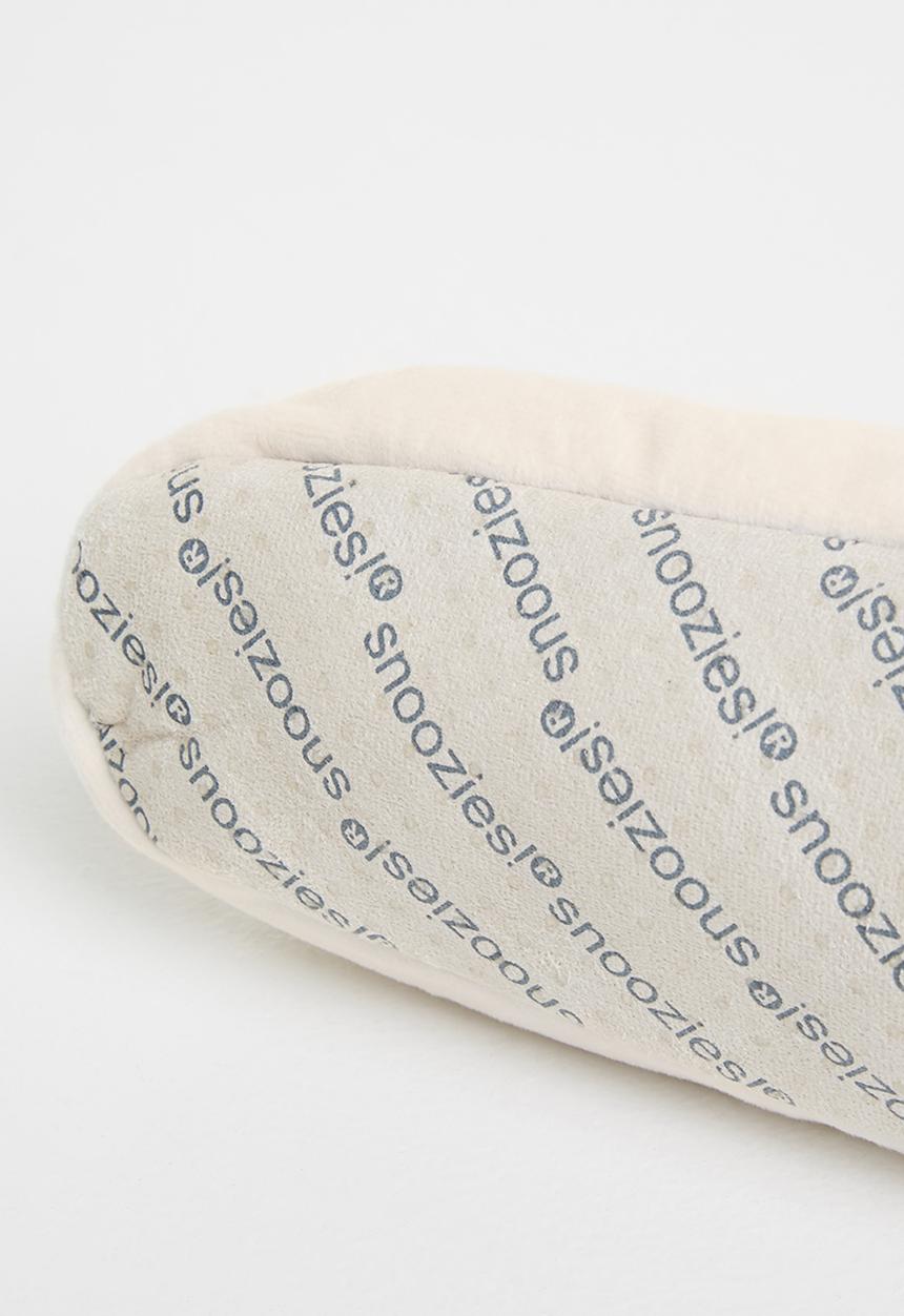snoozies!® - Knitters have balls slipper - stone & purple