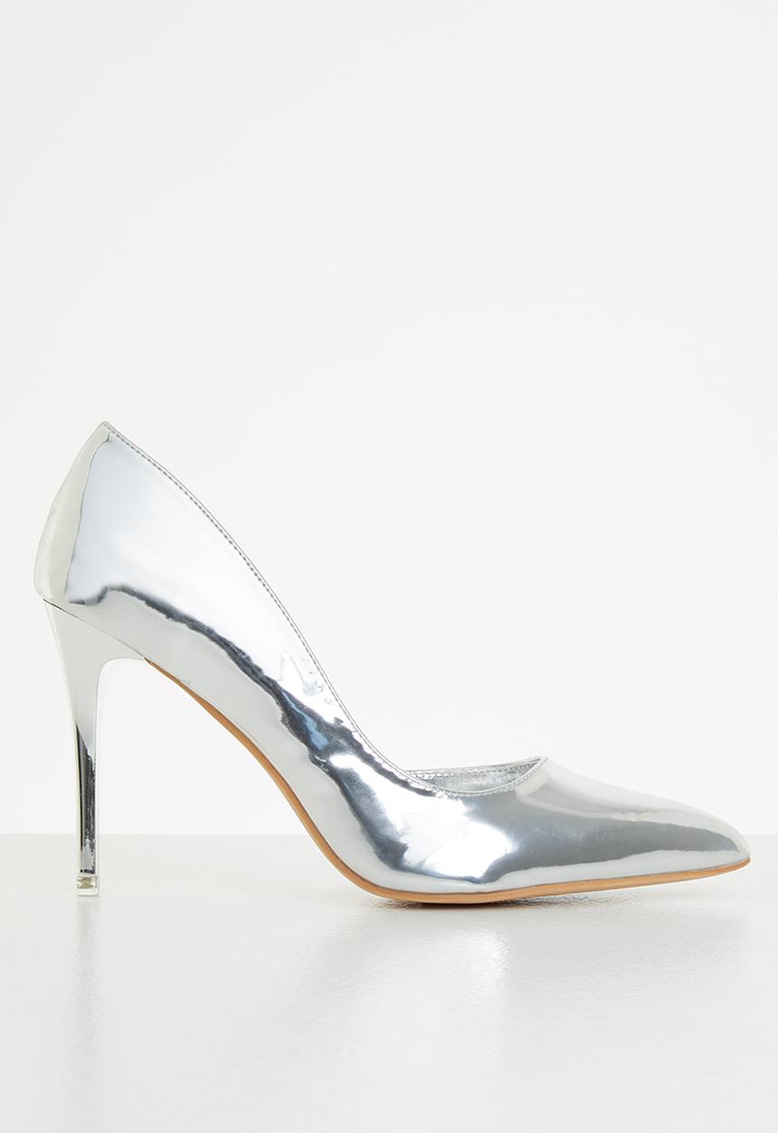 Glamorous - Metallic stiletto court - silver