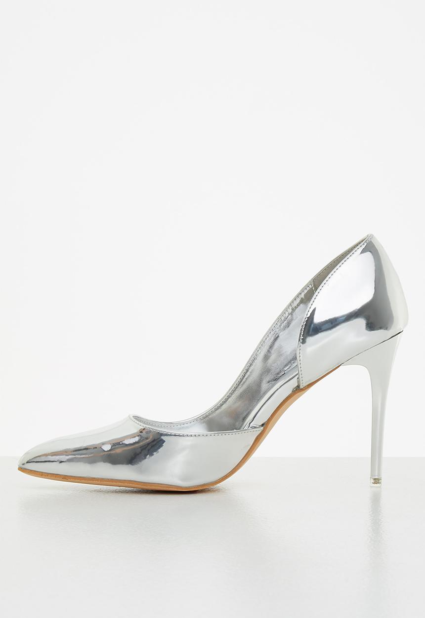 Glamorous - Metallic stiletto court - silver