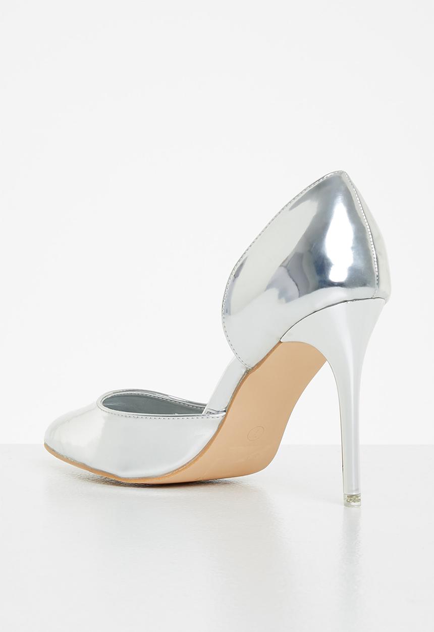 Glamorous - Metallic stiletto court - silver