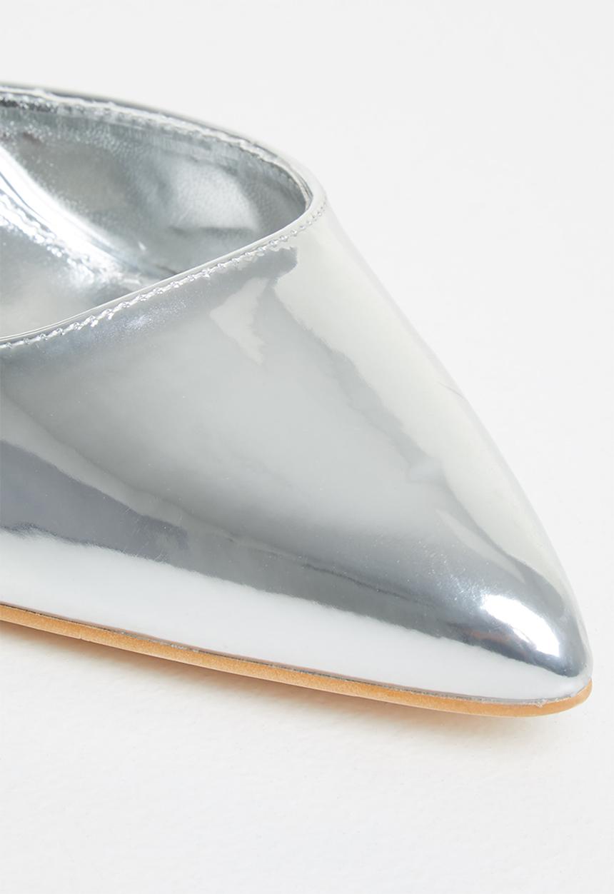 Glamorous - Metallic stiletto court - silver