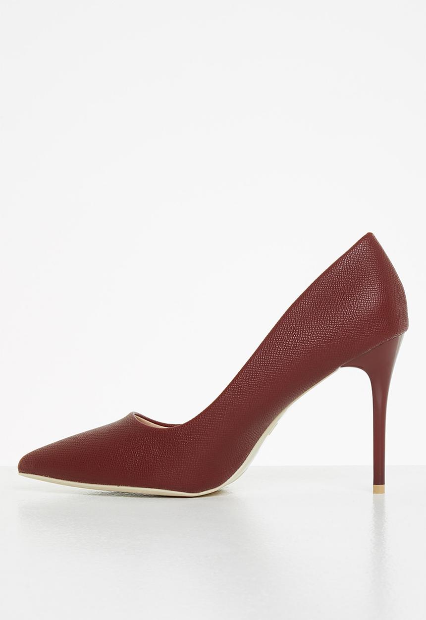 Glamorous - Barely there stiletto court - burgundy