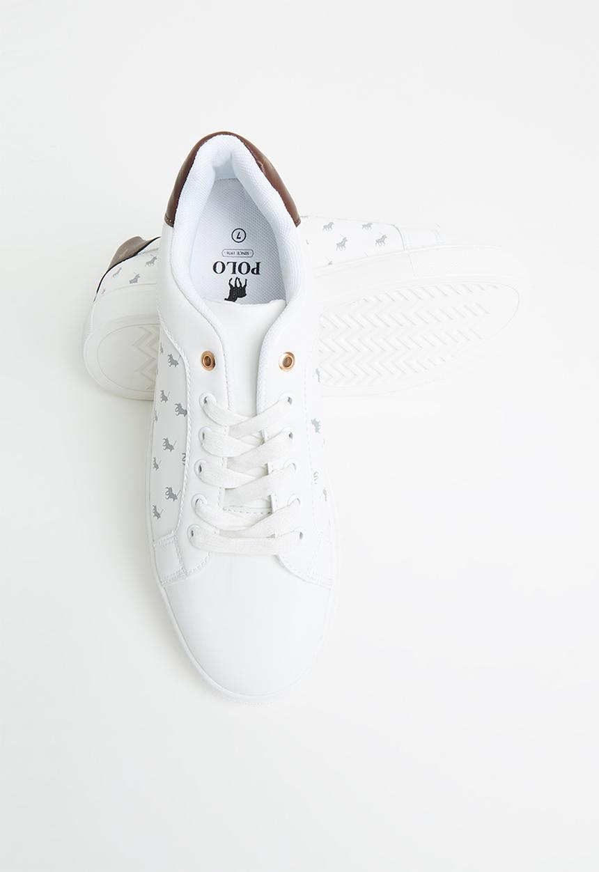 POLO - Tonal monogram sneaker - white