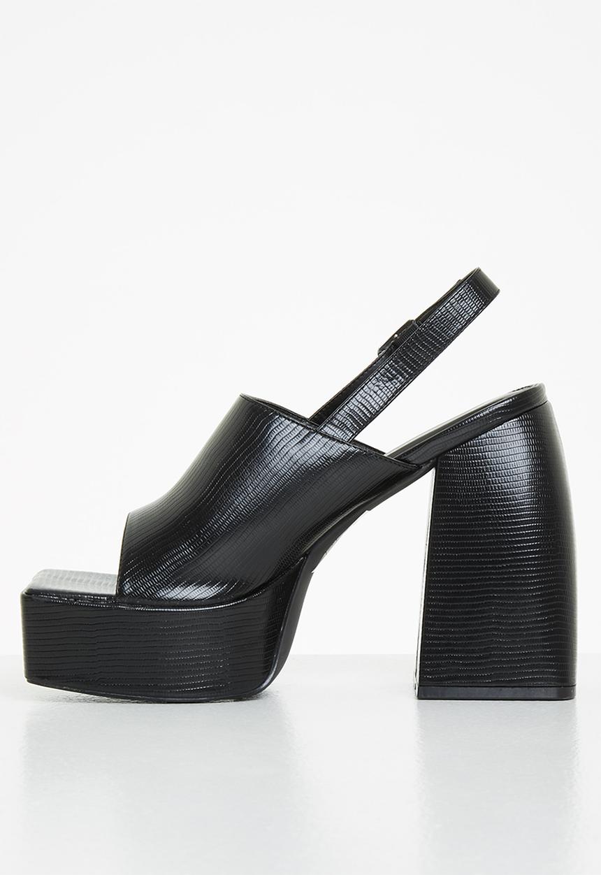 Glamorous - Square toe platform heel - black