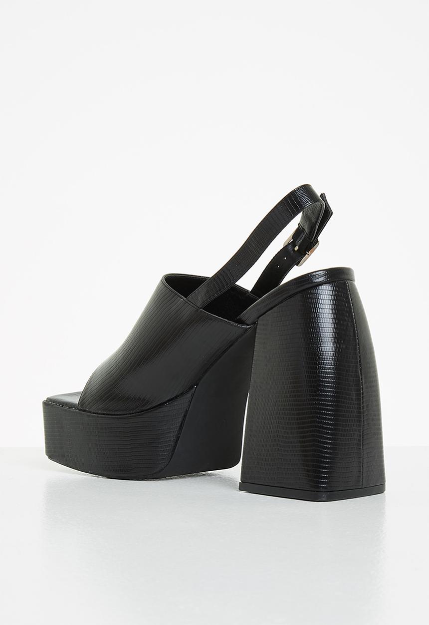 Glamorous - Square toe platform heel - black