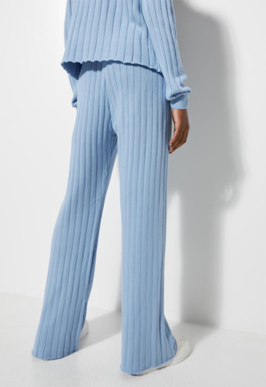 Superbalist - Rib wide leg - light blue