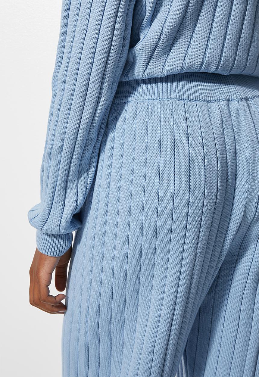 Superbalist - Rib wide leg - light blue