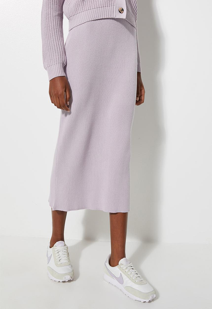 Superbalist - Knitwear column midi skirt - lilac
