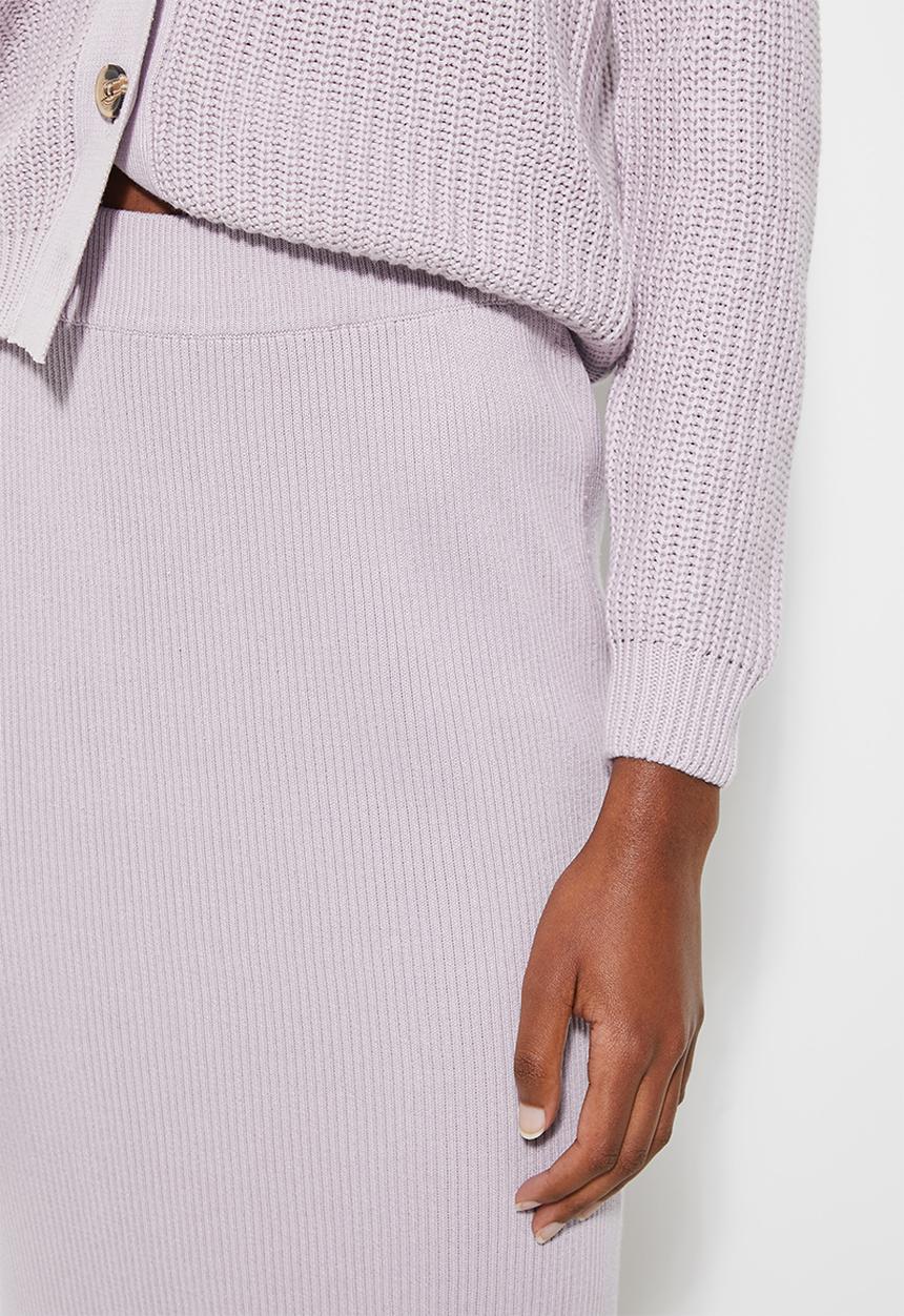 Superbalist - Knitwear column midi skirt - lilac