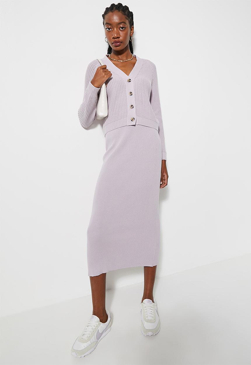 Superbalist - Knitwear column midi skirt - lilac
