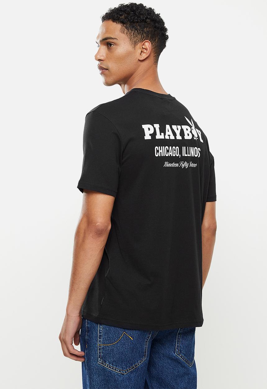 Only & Sons - Onsplayboy red short sleeve tee - black
