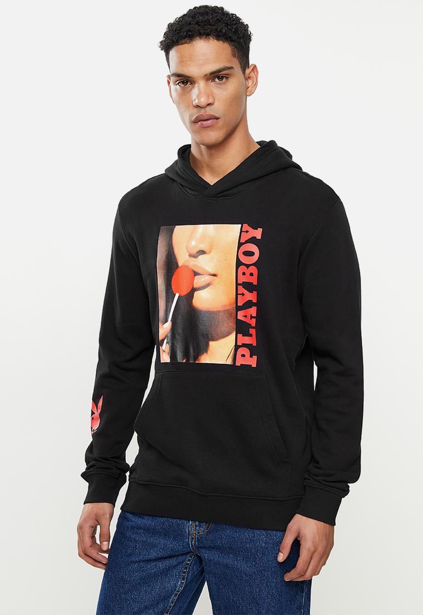 Only & Sons - Onsplayboy reg hoodie sweat - black