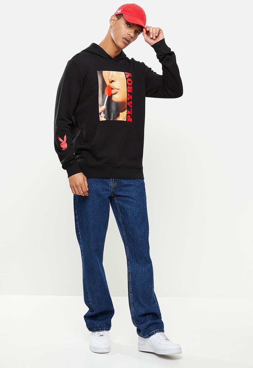 Only & Sons - Onsplayboy reg hoodie sweat - black